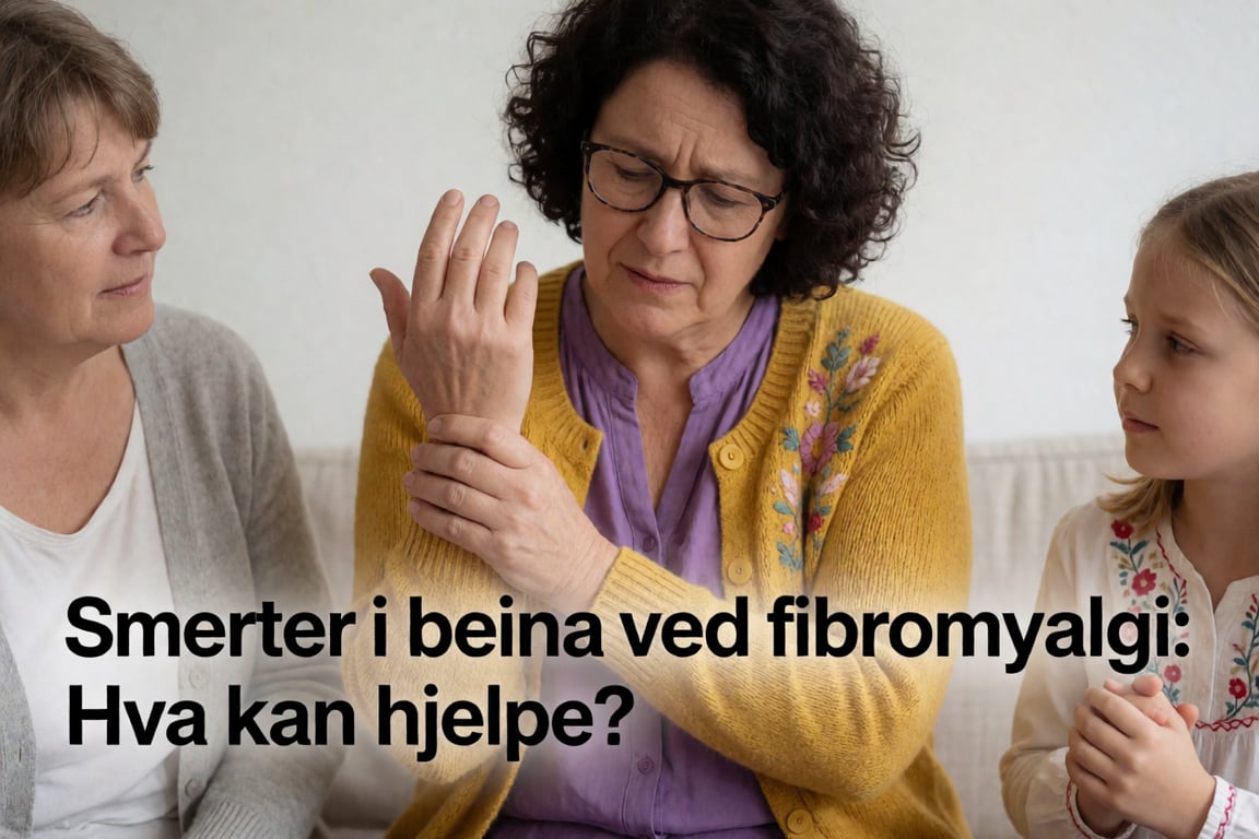 Person som hviler beina på en puff i et rolig, lyst hjem