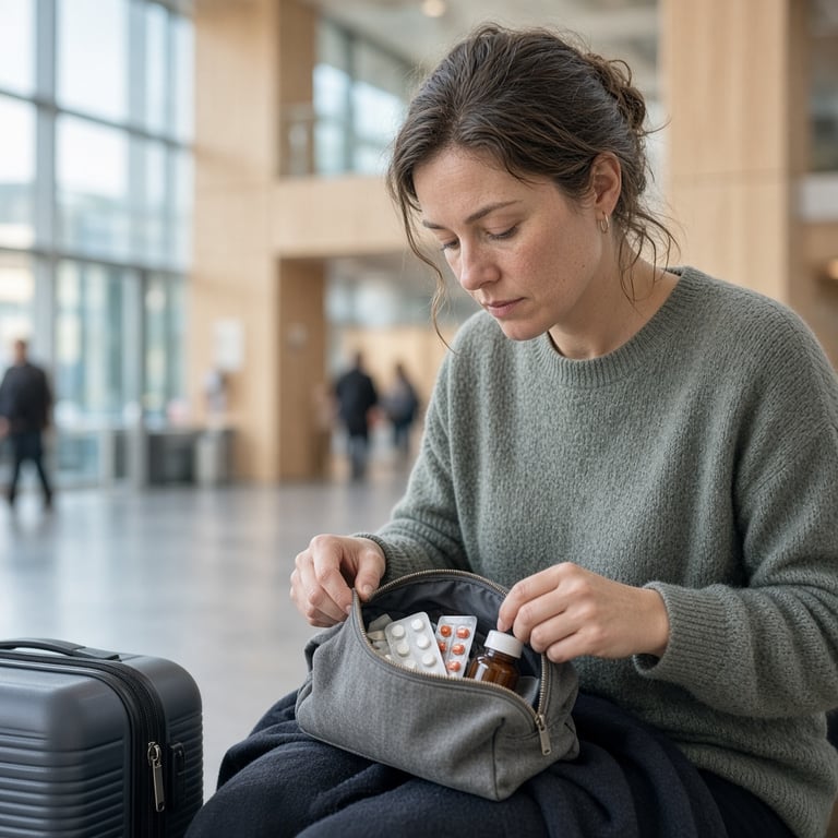 Reisende finner apotekvarer ved bagasjen på ankomstområdet på Oslo lufthavn