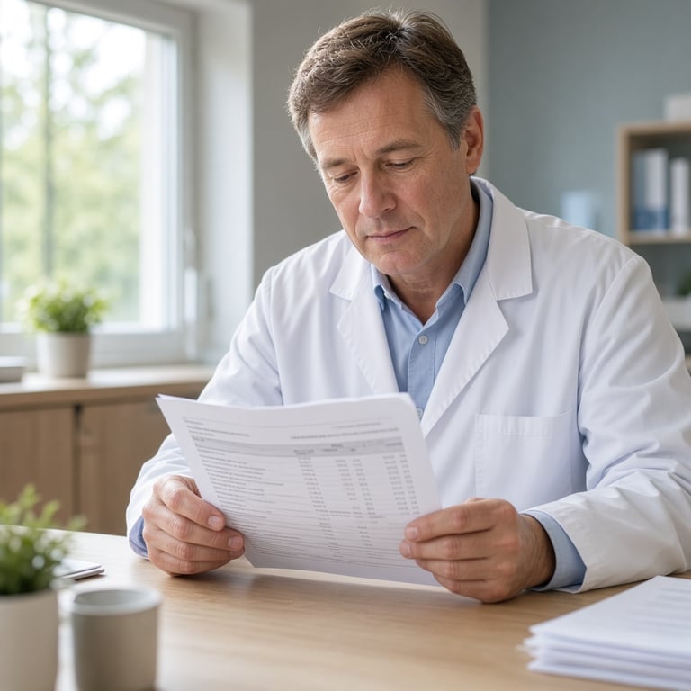 Lege vurderer blodprøver og helseinformasjon ved mistanke om hemokromatose